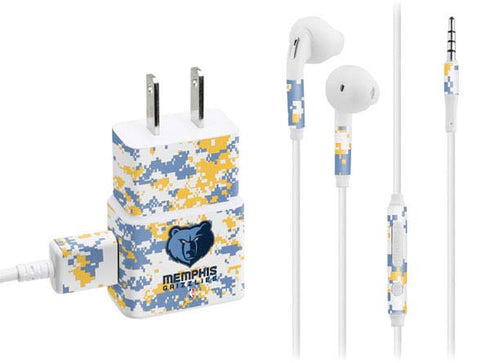 NBA Memphis Grizzlies Digi Camo Phone Charger Skin